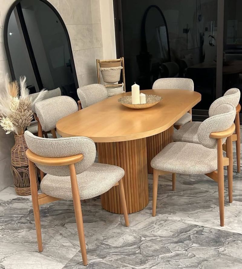 سفره مودرن شكل بيضاوي 