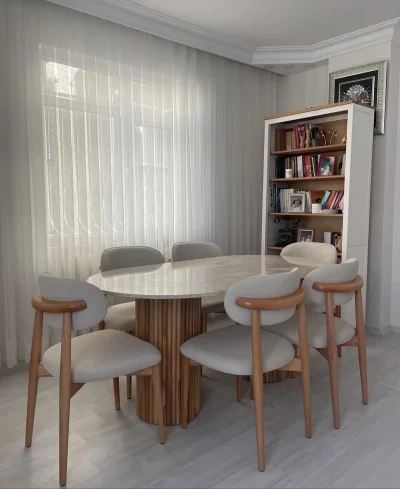 سفره مودرن شكل بيضاوي