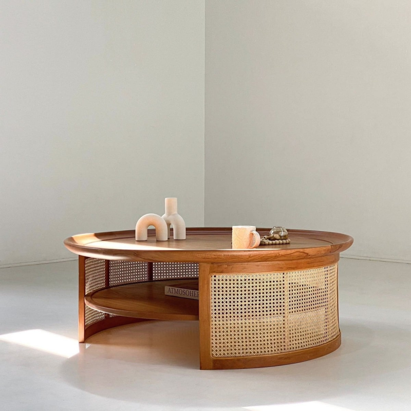 كوفى تيبول خشب طبيعى 