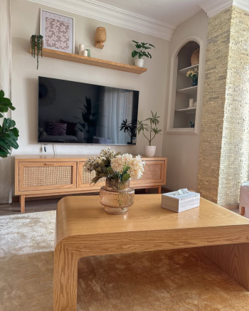 ترابيزه منحنيه خشب طبيعى 