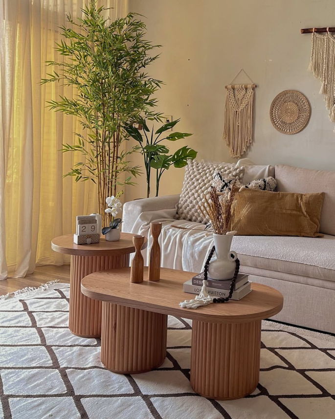 طقم طاوله خشب طبيعى 