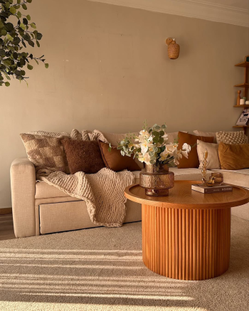 ترابيزه دائرية خشب طبيعى 