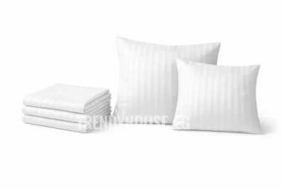 طقم ملايه سرير  سترايب ابيض