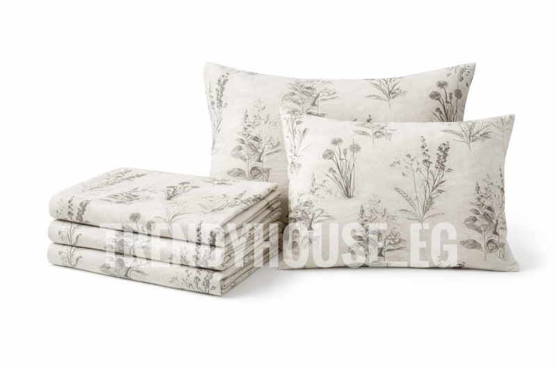 طقم ملايه سرير كبير قطن 