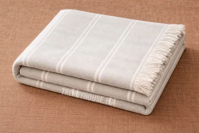 مفرش ركنه جراي مقلم 