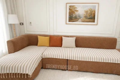 مفرش ركنه كافيه في بيج 