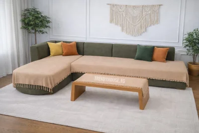 طقم مفرش ركنه*كوفى تيبل جريش 