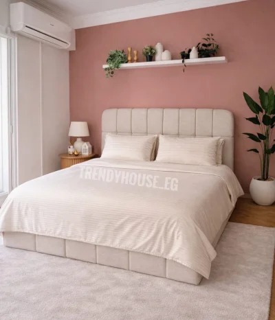 طقم ملايه سرير سترايب بيج