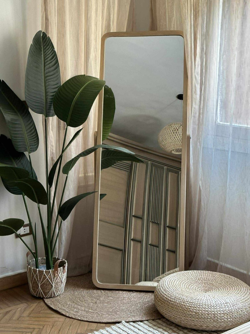 مرآه خشب طبيعي