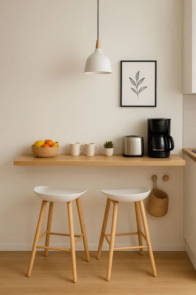 رف دابل طبيعى خشبى 115سم